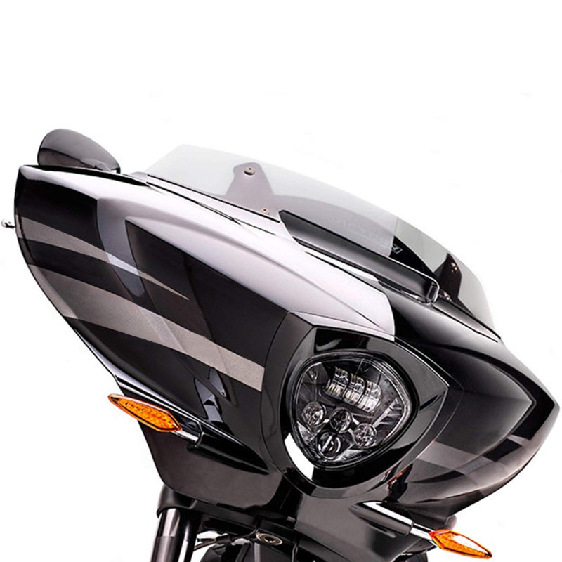 SUNPIE Motorcycle Headlight Assembly Compatible with Victory Cross Country/Hammer 8 Ball/High-Ball/Magnum 2008-2017, 60W High Low Beam Bright White Black Bezel Head Lights Motorbike - Image 2